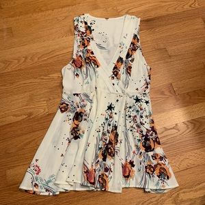 White floral Free People blouse